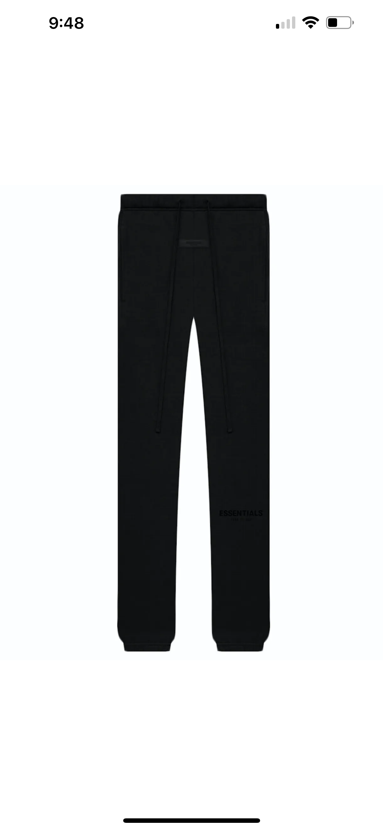 Essentials pants ss22 stretch limo black – Creditshop